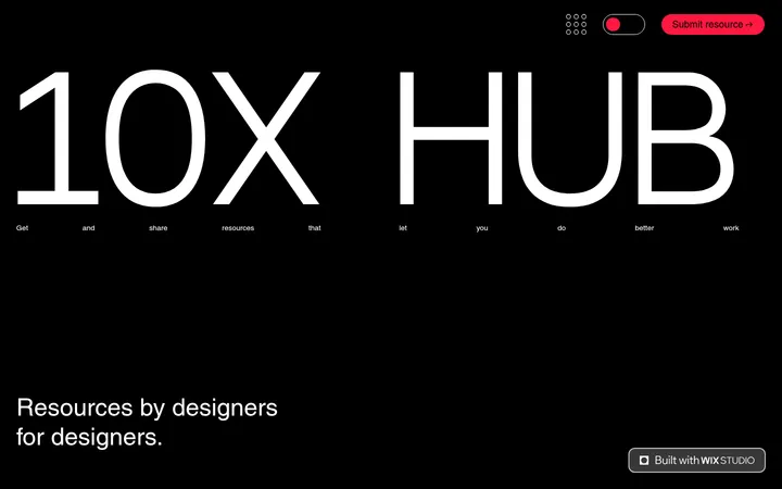 10X HUB 首屏截图