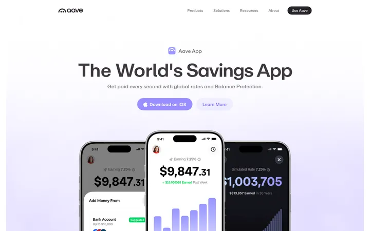 Aave 首屏截图