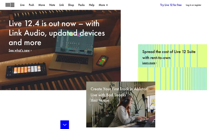 Ableton 首屏截图