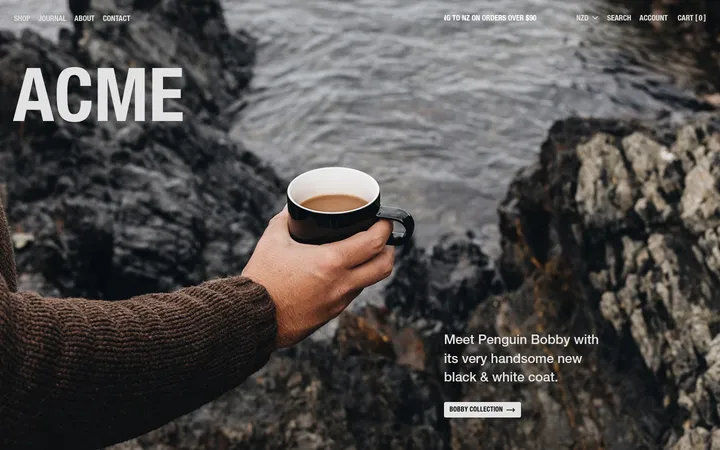 Acme Cups New Zealand 首屏截图