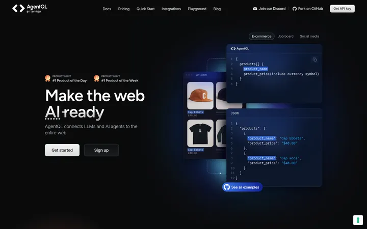 AgentQL 首屏截图