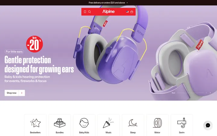 Alpine Hearing Protection 首屏截图