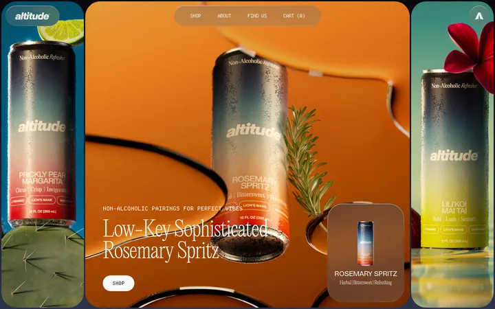 Altitude Beverages 首屏截图