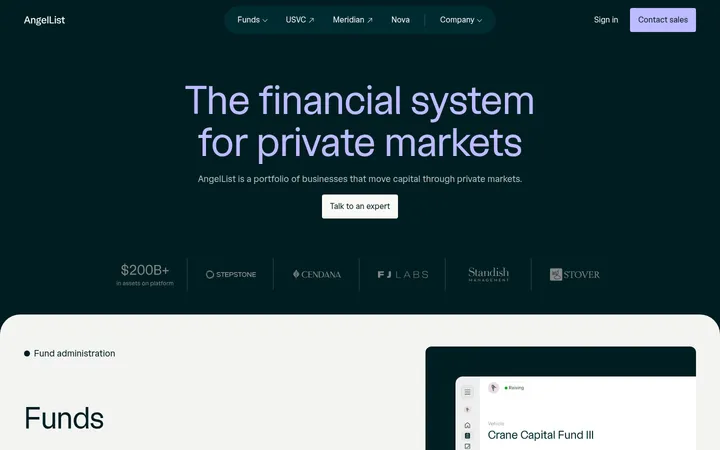 AngelList 首屏截图