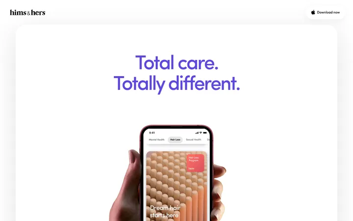 Hims — App 首屏截图