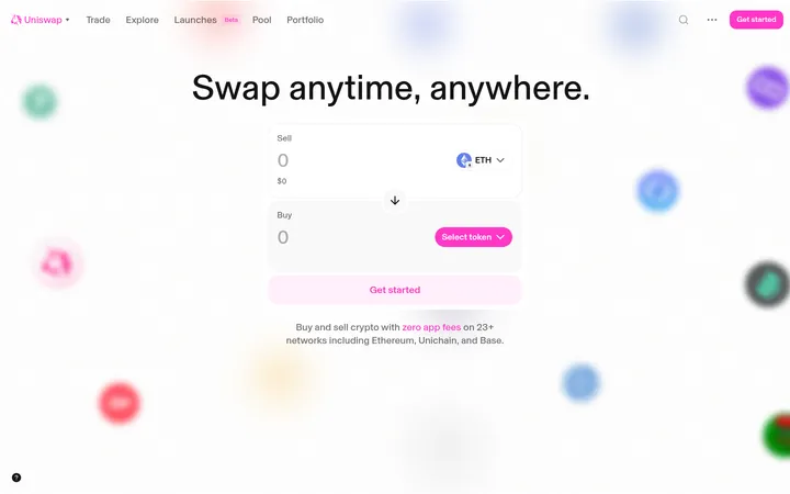 Uniswap 首屏截图