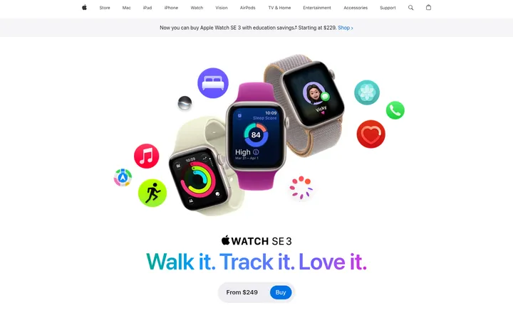 Apple — Apple Watch SE 3 首屏截图