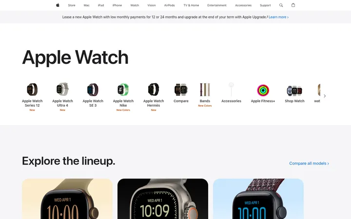 Apple — Apple Watch 首屏截图