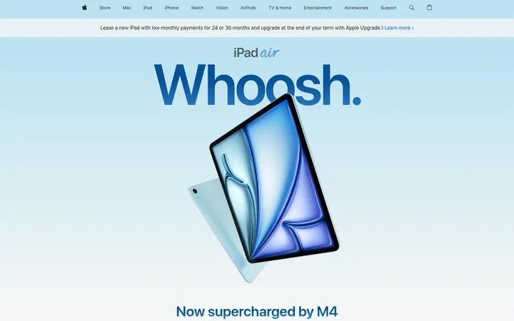 Apple — iPad Air 首屏截图