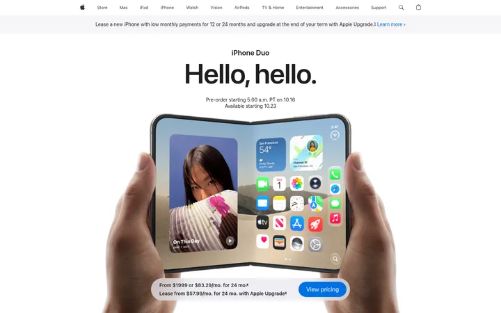 Apple — iPhone Duo 首屏截图