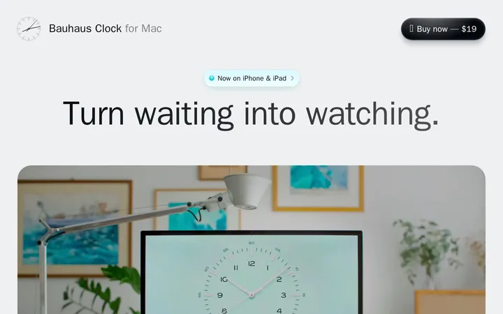 Bauhaus Clock 首屏截图