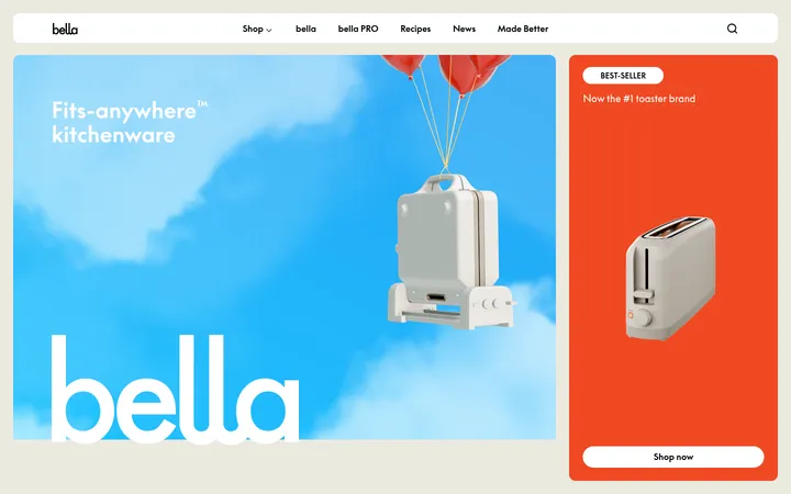bella 首屏截图