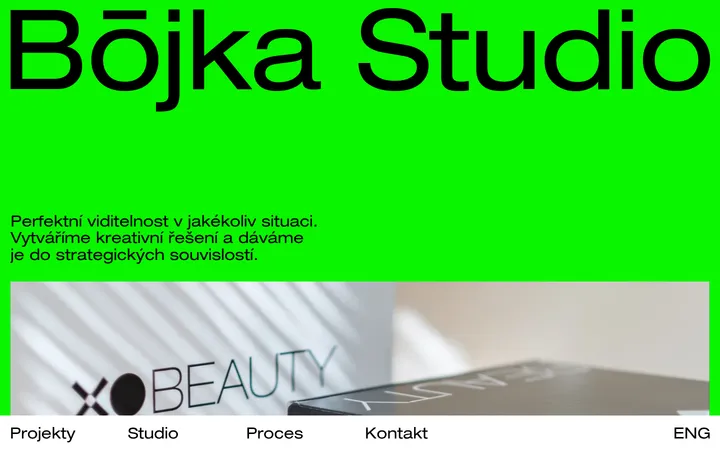 Bōjka Studio 首屏截图
