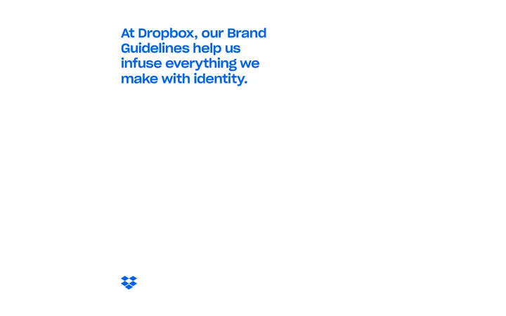 Dropbox — Brand Guidelines 首屏截图