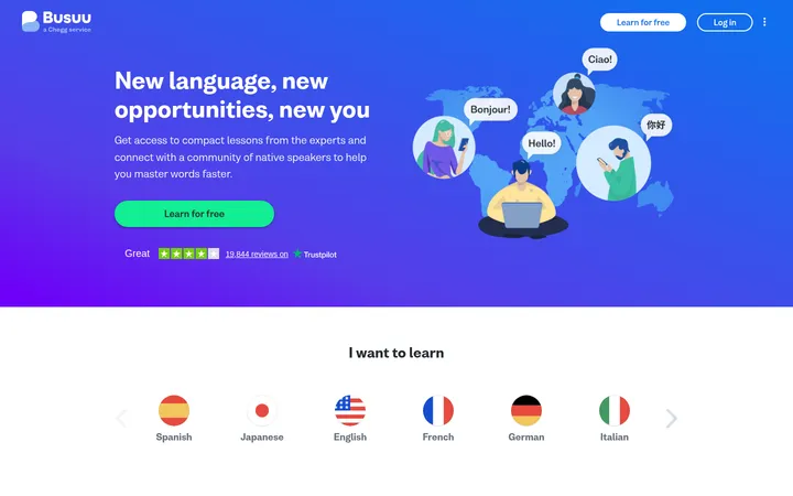 Busuu 首屏截图
