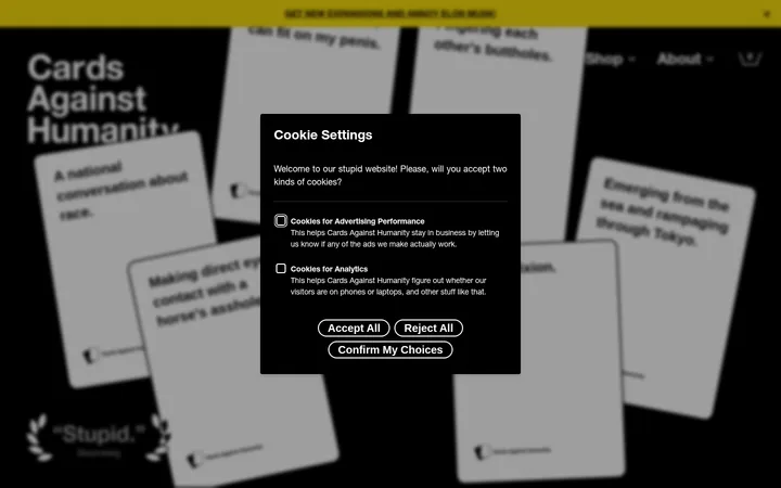 Cards Against Humanity 首屏截图