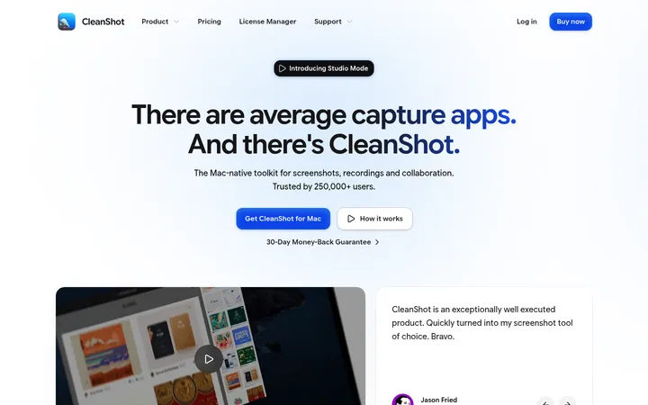 CleanShot X 首屏截图