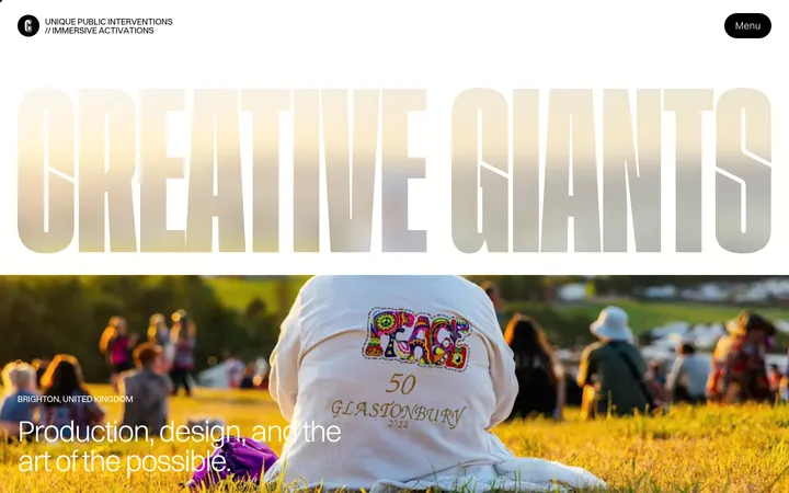 Creative Giants 首屏截图