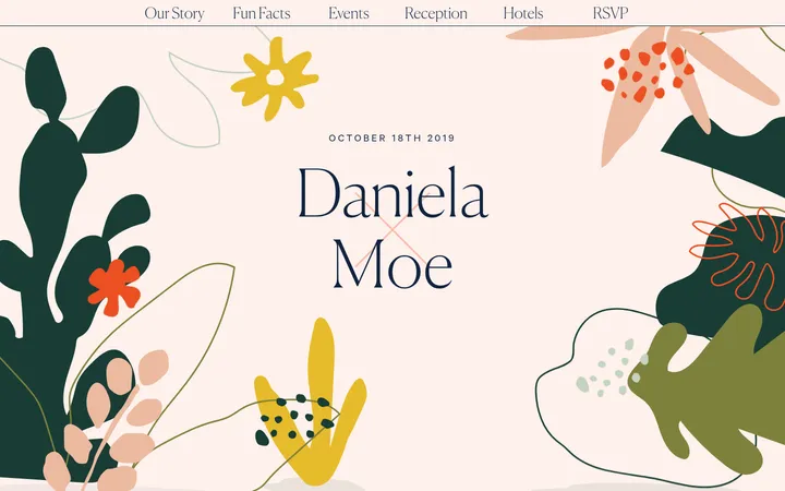Daniela and Moe Wedding 2019 首屏截图