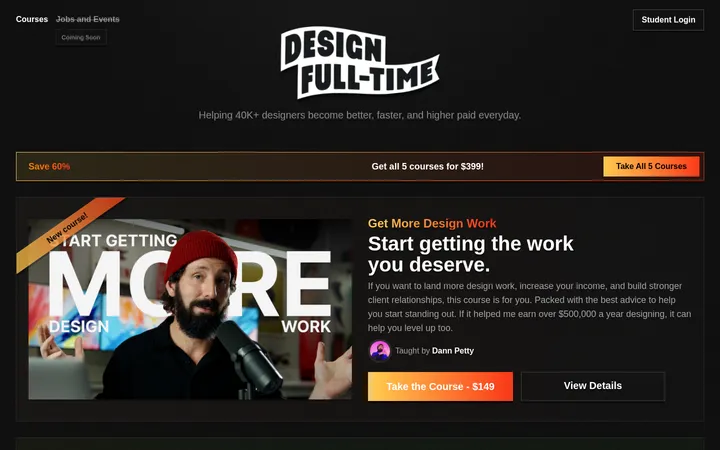 Design Full-Time 首屏截图