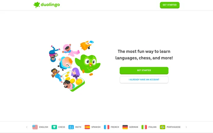 Duolingo 首屏截图