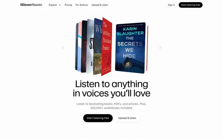 ElevenReader 首屏截图