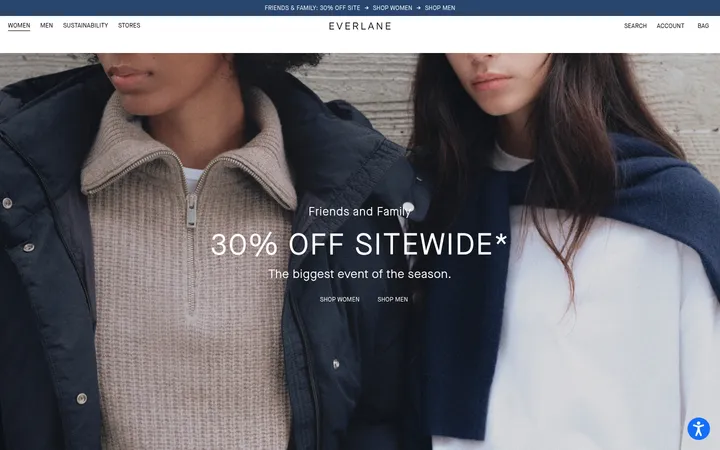 Everlane 首屏截图