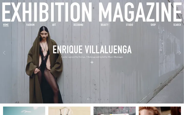 Exhibition Magazine 首屏截图