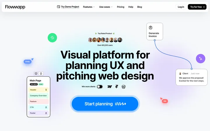 Flowmapp 首屏截图