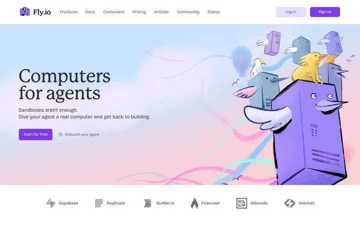 Fly.io 首屏截图