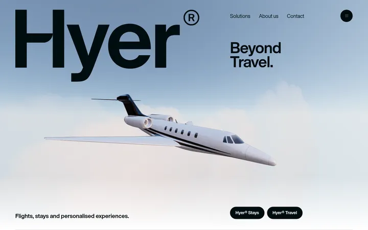 Hyer Aviation 首屏截图