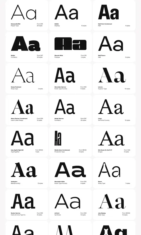 字体样式目录