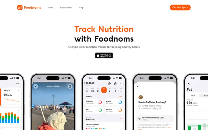 Foodnoms 首屏截图