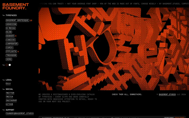 BASEMENT FOUNDRY 首屏截图