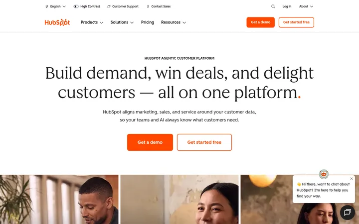 HubSpot 首屏截图