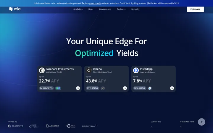 Idle Finance 首屏截图