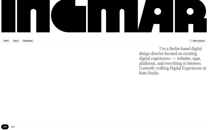 Ingmar Coenen 首屏截图