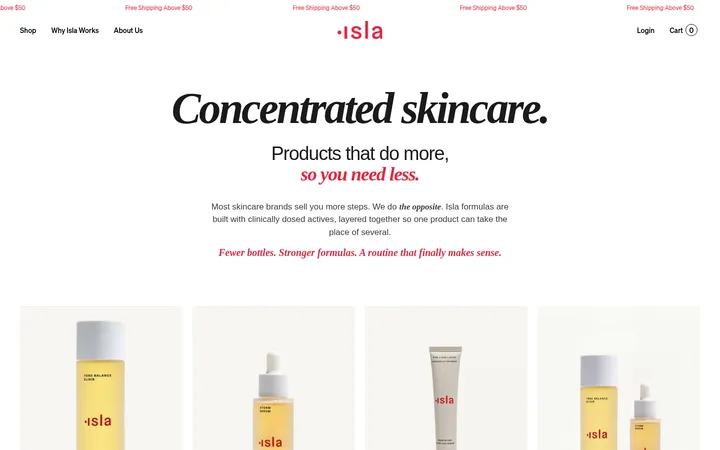 Isla Beauty 首屏截图