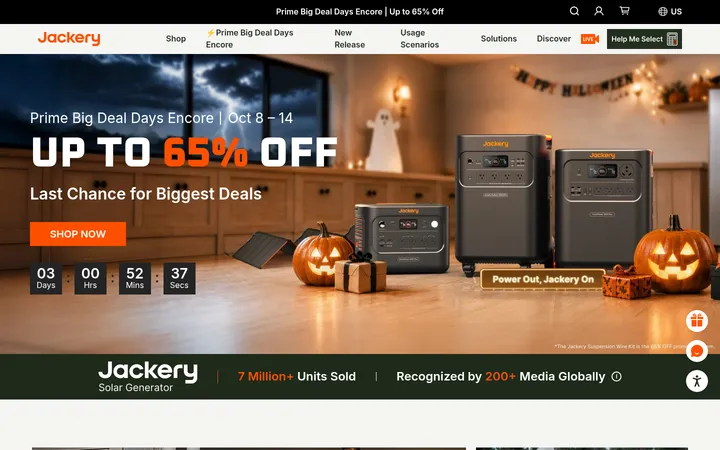 Jackery 首屏截图