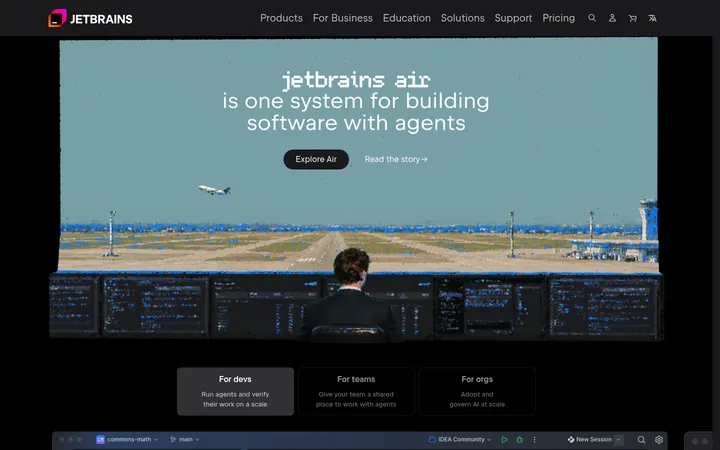 JetBrains 首屏截图