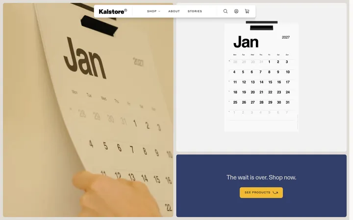 Kalstore 首屏截图
