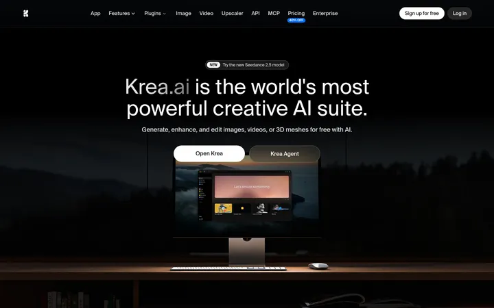 Krea 首屏截图