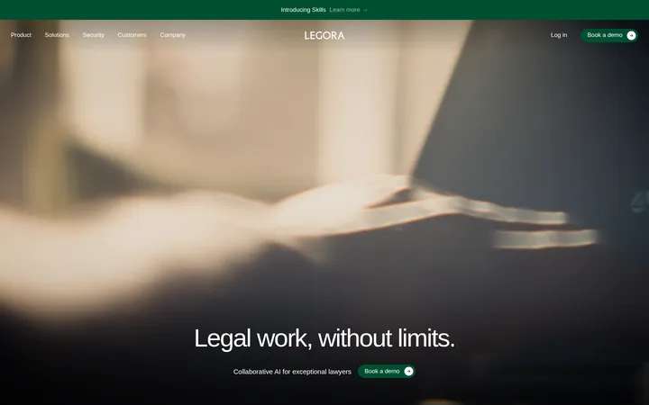Legora 首屏截图