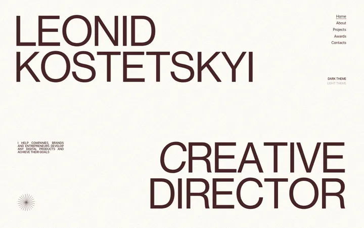 Leonid Kostetskyi 首屏截图