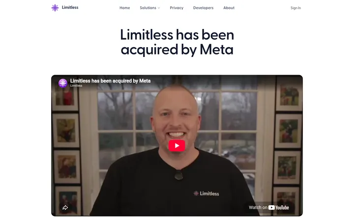 Limitless — Acquisition Announcement 首屏截图