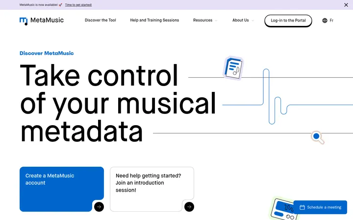 MetaMusic 首屏截图