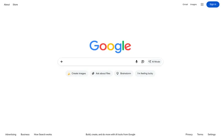 Google 首屏截图