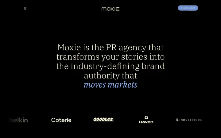Moxie PR 首屏截图
