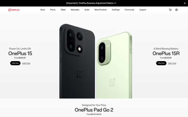 OnePlus 首屏截图