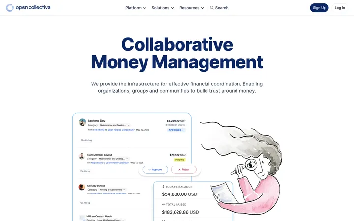 Open Collective 首屏截图